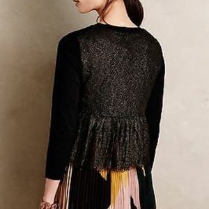 Never Worn Anthropologie Black Lace Cardigan